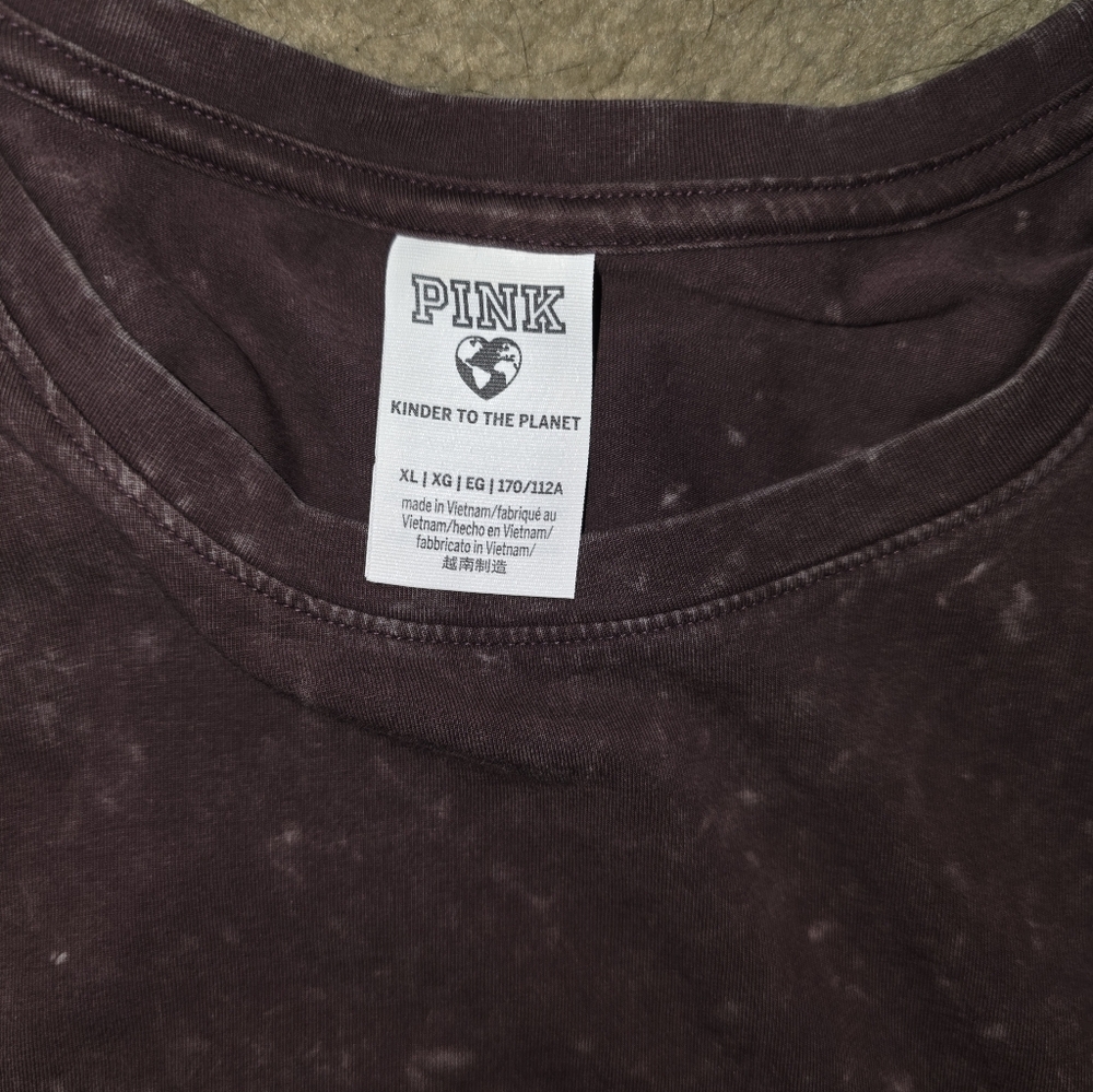 VICTORIA'S SECRET PINK MAROON TIE DYED SIZE XL RUCHED DRESS CUTE! - Picture 3 of 8